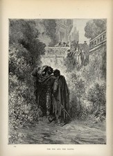 1880 stampa antica volpe - , e