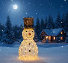 Lotti Pupazzo di Neve 3D H70 cm 160 LED Bianco Caldo Serie LHC Esterno/Interno