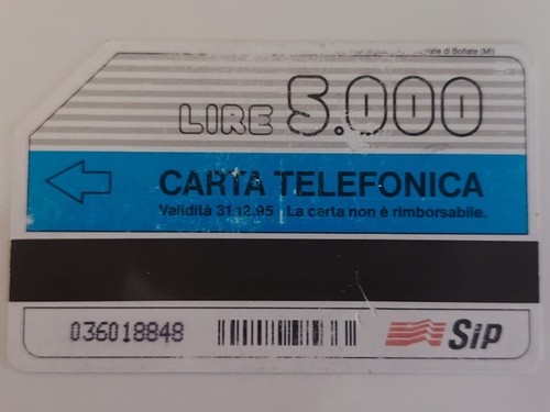 Rarissima carta telefonica sip - carta,