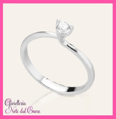 Anello solitario oro - anello,