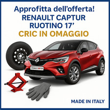 Ruotino di Scorta 5 Fori Renault Captur Ruota Da 17 Con kit Cric Crick Ricambi :