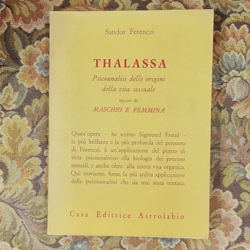 Thalassa psicoanalisi delle - psicoanalisi,