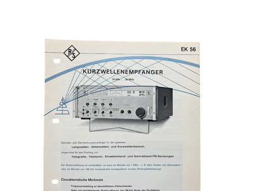 Foglio informativo vintage