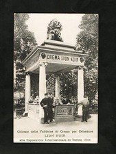 CARTOLINA - CHIOSCO DELLA FABBRICA DI CREMA PER CALZATURE - LION NOIR