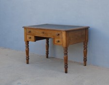 Scrittoio scrivania in noce con piano scrittura in pelle, 3 cassetti, '800!