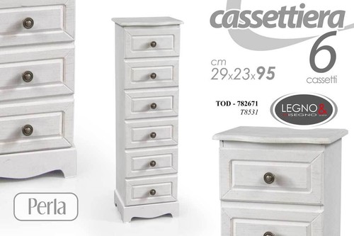 Cassettiera cassetti shabby - 6,
