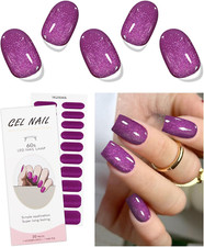 Unghie Gel Adesive Occhio Di Gatto Rosso Viola Gel Nail Stickers Adesivi Unghie 