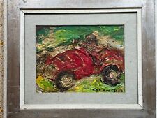 Maurilio Colombini (Piombino 1933) dipinto a olio "AutomobIle rossa" 32x24 cm