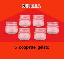6 COPPE GELATO NUTELLA VETRO