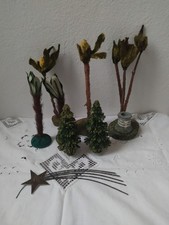 Lotto Decorazioni presepe Vintage Alberi Palme Velluto base legno Stella Cometa