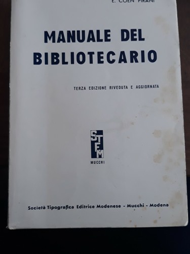 Manuale del bibliotecario coen - del,