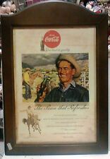 COCA COLA QUADRO IN LEGNO PUBBLICITA' DEL 1953 STUPENDO PER AMANTI DEL VINTAGE