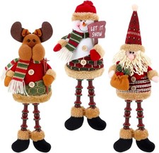 KAHEIGN 3 Pz Figurine Di Peluche Natalizie, Seduta Babbo Natale, Pupazzo Di... 
