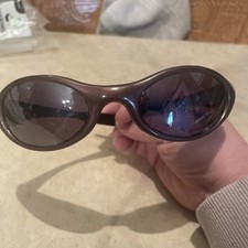 Occhiali da sole vintage Oakley Eye Jacket 1.0 rame/marrone metallizzato con lenti marroni