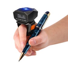 Scanner codici a barre Eyoyo 2.4G wireless Bluetooth 2D 1D codice QR anello indossabile dita