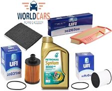 KIT TAGLIANDO FIAT 500 1.3 MJT MULTIJET 4 FILTRI 4 LT PETRONAS 5W40 IMPIANTO UFI