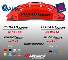 KIT 4 ADESIVI PEUGEOT SPORT sticker PER PINZE FRENO 106 206 306 207 307 208 308 