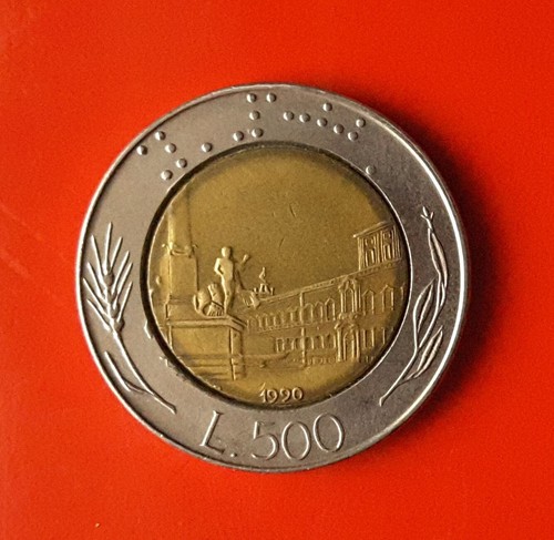 500 lire 1990 variante firma - 1990,