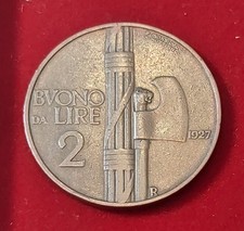 BUONO DA 2 LIRE 1927 RARA