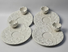 OLD SET 4 PIATTI PORCELLANA CERAMICA  ARTISTICA ITALIANA ESTE PIATTO E PORTAUOVA