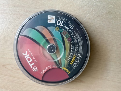 Tdk dvd lightscribe colour - r,