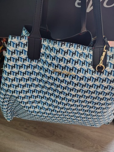 Borsa tommy hilfiger azzurra - borsa,