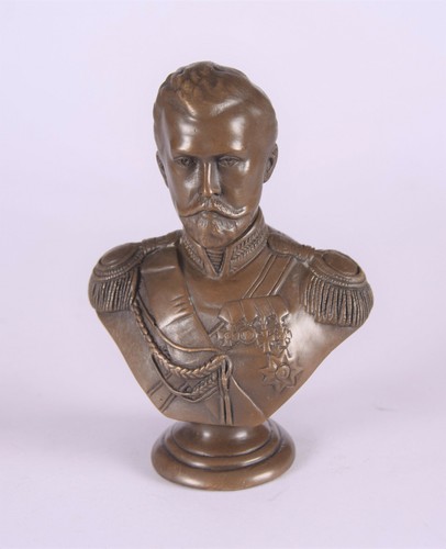 Statua bronzo busto zar - bronzo,