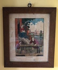 Antica Stampa Acquerellata S