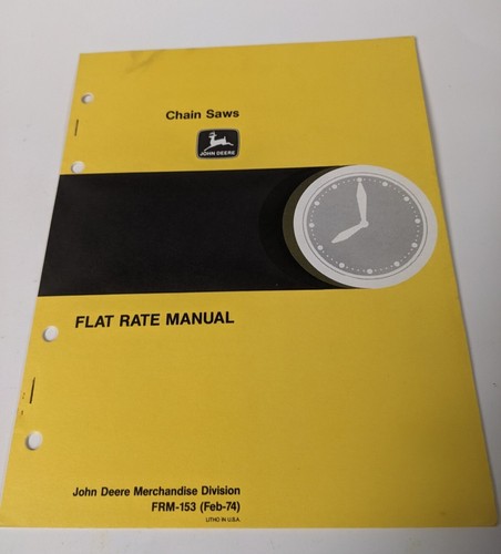 John deere motoseghe flat rate - deere,
