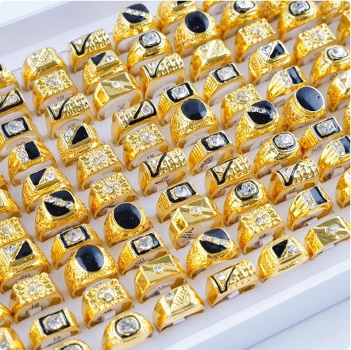 100pz anelli grandi vintage - anelli,