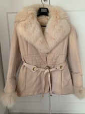 Piumino Salco con pelliccia di volpe, bellissimo e elegante ? in colore perlato