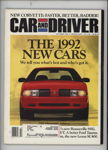 Car and driver october 1991 - and,