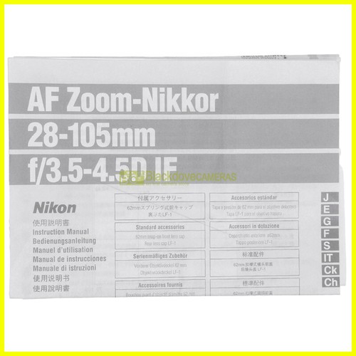 Manuale per obiettivo nikon - nikon, af