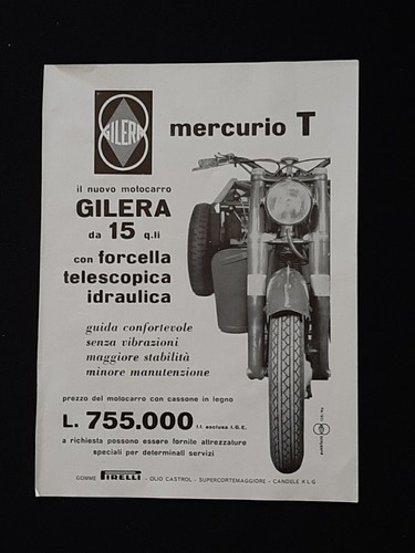 Pubblicità moto gilera anni - pubblicitÀ,