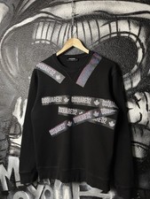Felpa uomo Dsquared2 stampa nastro logo taglia S