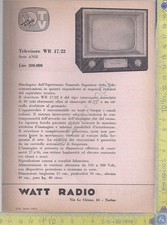 Watt Radio - Televisore WR 17/22 - Serie ANIE - Anni '60