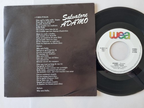 Adamo cara italia vinyl - 7'',