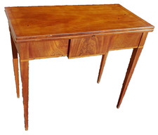 TAVOLINO DA GIOCO CONSOLE SCRITTOIO NAPOLEONE III MOGANO RESTAURATO H 78 L 89X44