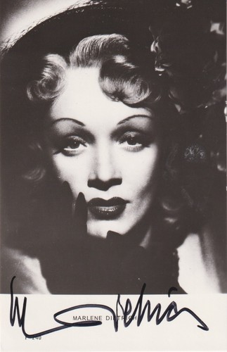 Marlene dietrich autografo - dietrich,