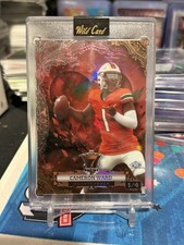 2024 Cam Ward Wild Card 7 borchie per carte /4 PRC cuore rosso Holo SSP