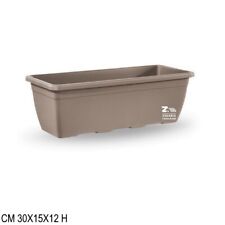 CASSETTA BALCONIERA FIORIERA VASO NAXOS CM 30X15X12 H IN PLASTICA AVANA