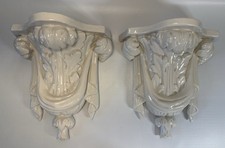 Coppia di applique da parete vintage in ceramica classica made in Italy - rare