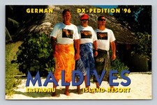 Ham Radio QSL 8Q7AI Maldive Eriyadhu Edizione DX 1996 Yaesu FT757
