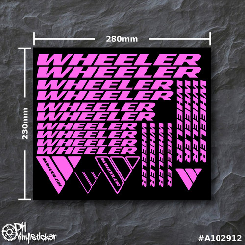 Set adesivi wheeler rosa - set,