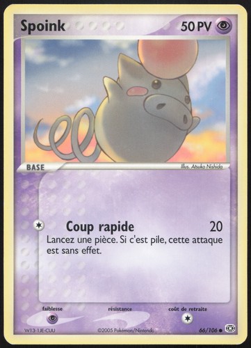Carte pokémon spoink - carte,