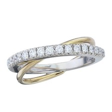 Anello Wempe incrocio diamanti