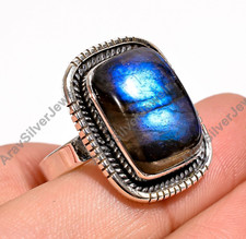 Anello Labradorite Blu