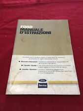 FORD 1983 ESCORT FIESTA ORION SIERRA CAPRI MANUALE LIBRETTO ISTRUZIONI ITALIANO