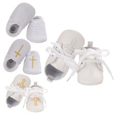 Scarpe neonato battesimo croce