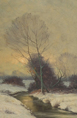 Paesaggio invernale con corso